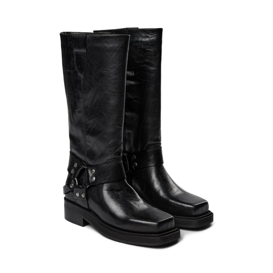Pavement Angelina Long boots Black crinkle 476
