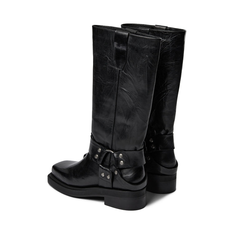 Pavement Angelina Long boots Black crinkle 476