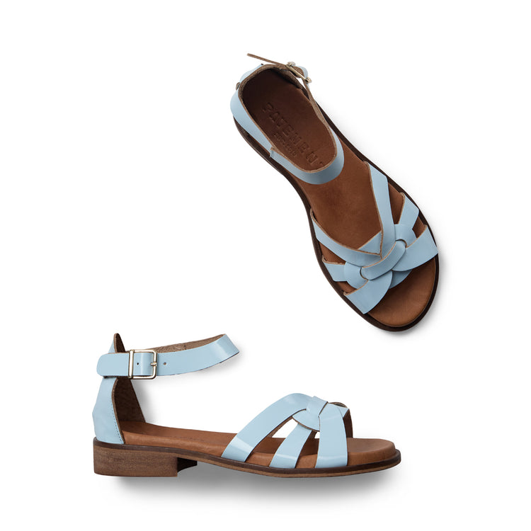 Pavement Aretha Sandals Light blue patent 701