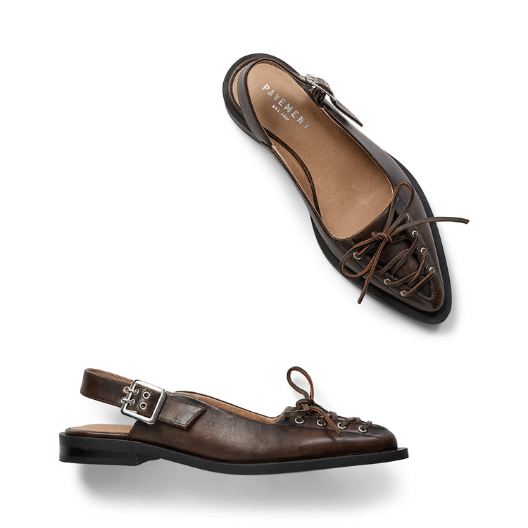 Pavement Athena ballerinas Brown matte 721