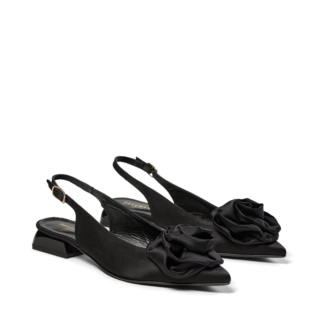 Pavement Kala Rose Slingback-ballerinas Black satin 705