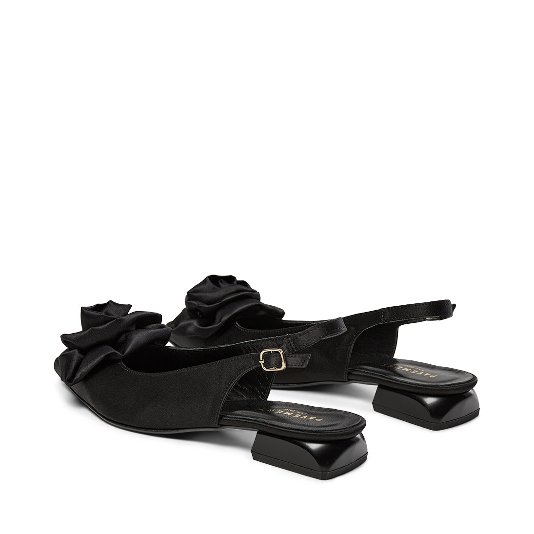 Pavement Kala Rose Slingback-ballerinas Black satin 705