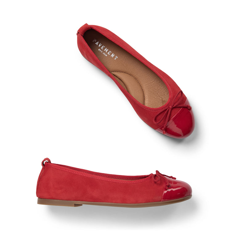 Pavement Lucy ballerinas Red/patent 780