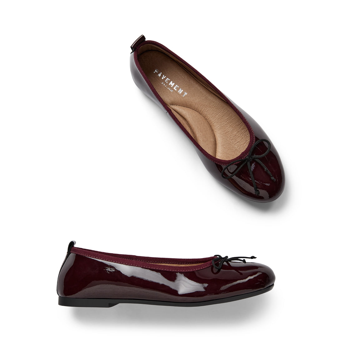 Pavement Lucy ballerinas bordeaux patent 673