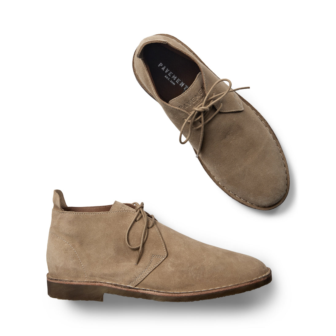 Pavement Men Oliver Flats Taupe suede 174