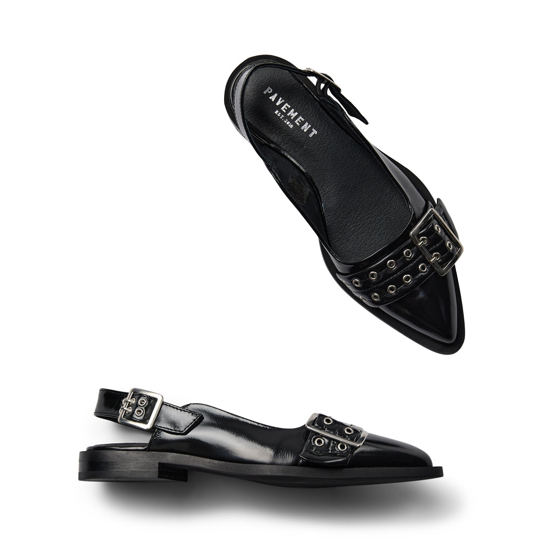 Pavement Saso Slingback ballerinas Black patent 019